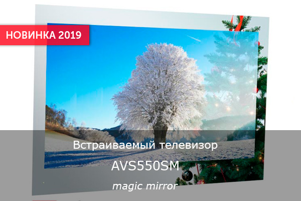 Влагозащищенный встраиваемый телевизор AVS550SM (Magic Mirror)